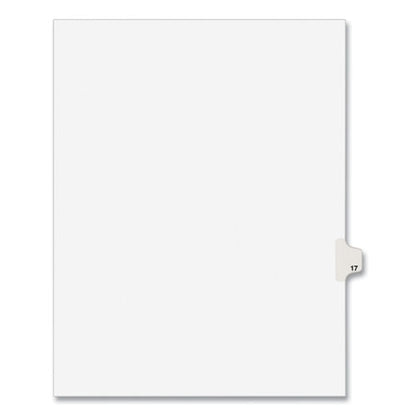 Preprinted Legal Exhibit Side Tab Index Dividers, Avery Style, 10-tab, 17, 11 X 8.5, White, 25/pack, (1017)