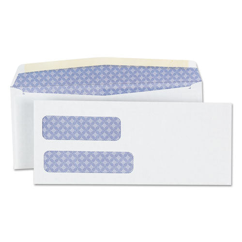 Double Window Business Envelope, #9, Commercial Flap, Gummed Closure, 3.88 X 8.88, White, 500/box