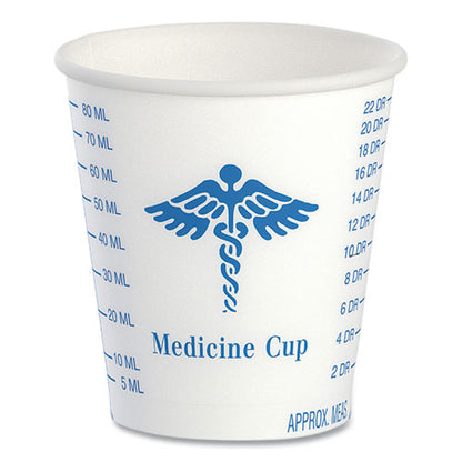 Paper Medical And Dental Graduated Cups, Proplanet Seal, 3 Oz, White/blue, 100/bag, 50 Bags/carton