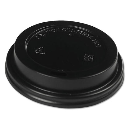 Hot Cup Lids, Fits 10 Oz To 20 Oz Hot Cups, Black, 1,000/carton