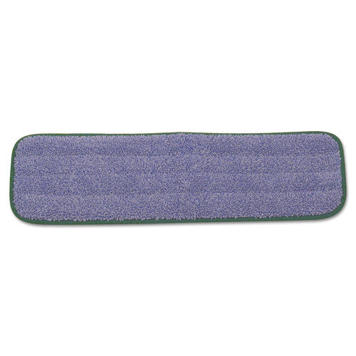 Microfiber Wet Mopping Pad, 18.5" X 5.5" X 0.5", Green, 12/carton