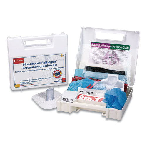 Bloodborne Pathogen And Personal Protection Kit With Microshield, 26 Pieces, Plastic Case