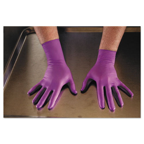 Purple Nitrile Exam Gloves, 310 Mm Length, Large, Purple, 500/carton