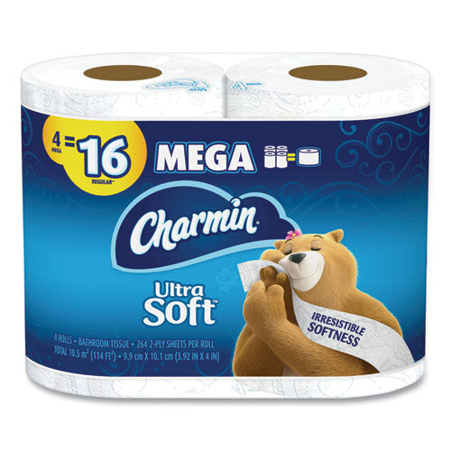 Ultra Soft Bathroom Tissue, Septic Safe, 2-ply, White, 224 Sheets/roll, 4 Rolls/pack, 6 Packs/carton