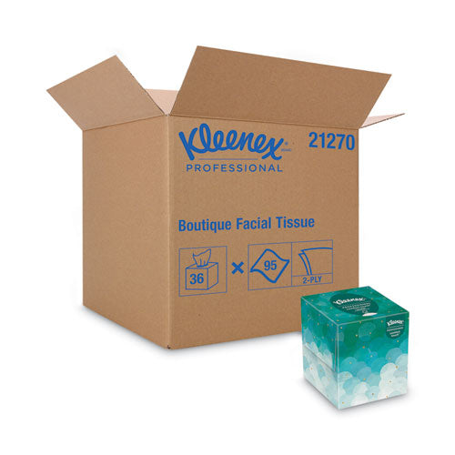 Boutique White Facial Tissue For Business, Pop-up Box, 2-ply, 95 Sheets/box, 36 Boxes/carton