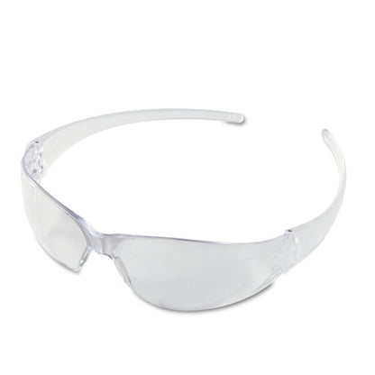 Checkmate Wraparound Safety Glasses, Clr Polycarbonate Frame, Coated Clear Lens