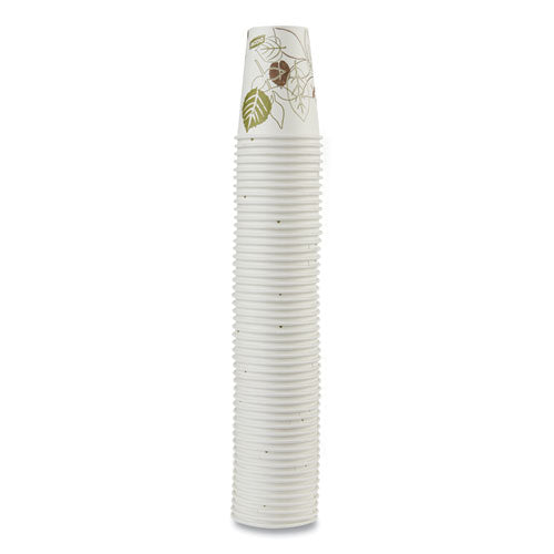 Pathways Paper Hot Cups, 8 Oz, White/green, 50/pack