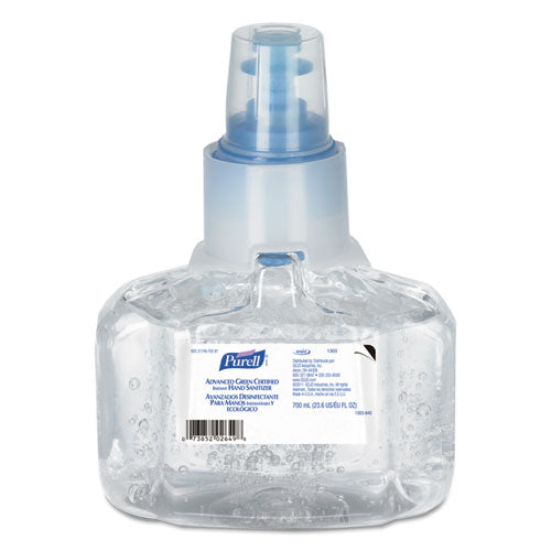 Advanced Hand Sanitizer Green Certified Gel Refill, For Ltx-7 Dispensers, 700 Ml, Fragrance-free