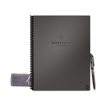 Fusion Smart Notebook, Seven Assorted Page Formats, Gray Cover, (21) 11 X 8.5 Sheets