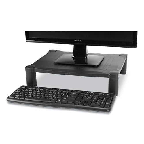 Adjustable Rectangular Monitor Stand, 17" X 13" X 3.75" To 5.75", Black, Supports 22 Lbs