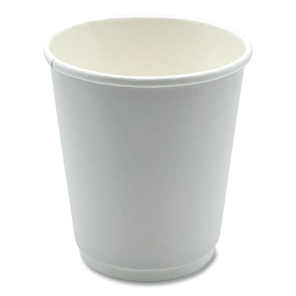 Paper Hot Cups, Double-walled, 8 Oz, White, 500/carton