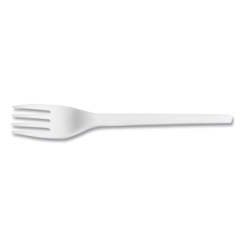 White Cpla Cutlery, Fork, 1,000/carton