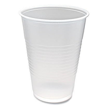 Rk Ribbed Cold Drink Cups, 10 Oz, Clear, 100/sleeve, 25 Sleeves/carton