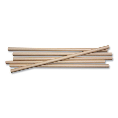 Sustainable Kraft Paper Straws, 8", 6,000/carton