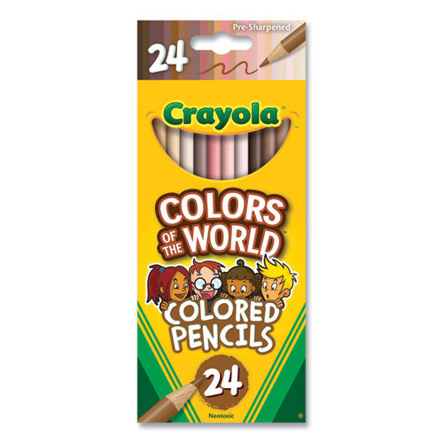 Colors Of The World Colored Pencils, Assorted Lead And Barrel Colors, 24/pack