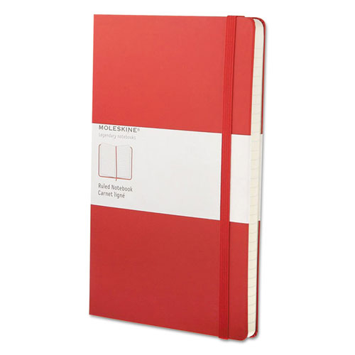 Classic Colored Hardcover Notebook, 1-subject, Narrow Rule, Red Cover, (240) 8.25 X 5 Sheets