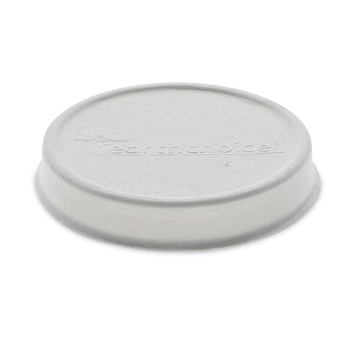 Earthchoice Compostable Soup Cup Lid, For 8-16 Oz Soup Cups, 4" Diameter, White, Sugarcane, 500/carton