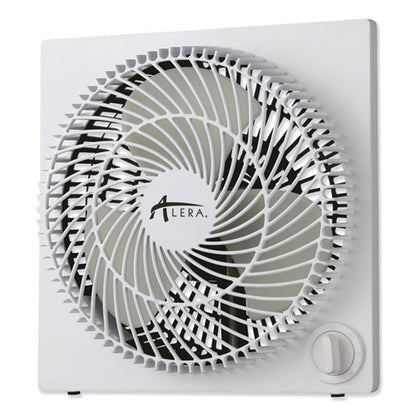 9" 3-speed Desktop Box Fan, Plastic, White