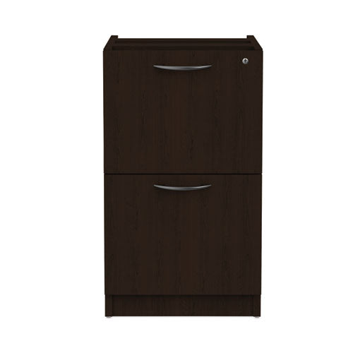 Alera Valencia Series Full Pedestal File, Left Or Right, 2 Legal/letter-size File Drawers, Espresso, 15.63" X 20.5" X 28.5"