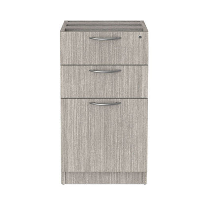 Alera Valencia Series Full Pedestal File, Left/right, 3-drawers: Box/box/file, Legal/letter, Gray, 15.63" X 20.5" X 28.5"