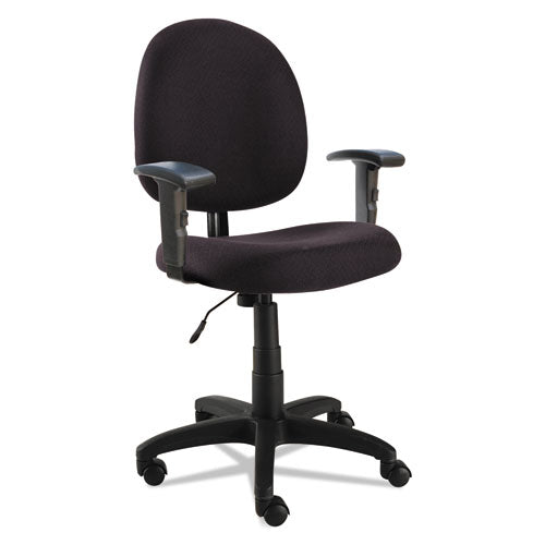 Alera Essentia Series Swivel Task Chair With Adjustable Arms, Supports Up To 275 Lb, 17.71" To 22.44" Seat Height, Black