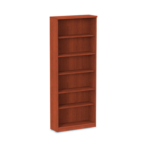 Alera Valencia Series Bookcase, Six-shelf, 31.75w X 14d X 80.25h, Medium Cherry