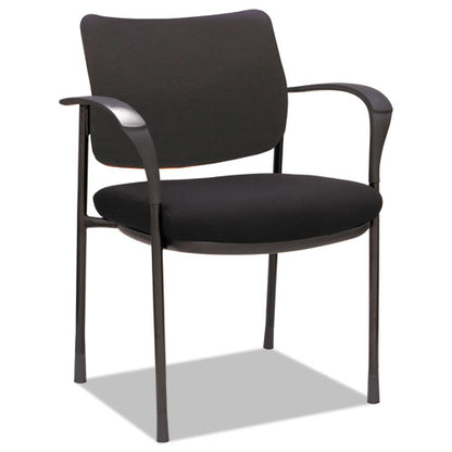 Alera Iv Series Fabric Back/seat Guest Chairs, 24.8" X 22.83" X 32.28", Black Seat, Black Back, Black Base, 2/carton