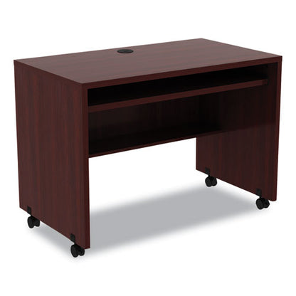 Alera Valencia Series Mobile Workstation Desk, 41.38" X 23.63" X 30", Mahogany