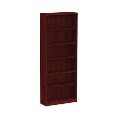 Alera Valencia Series Bookcase, Six-shelf, 31.75w X 14d X 80.25h, Mahogany