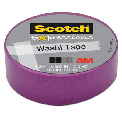 Expressions Washi Tape, 1.25" Core, 0.59" X 32.75 Ft, Purple