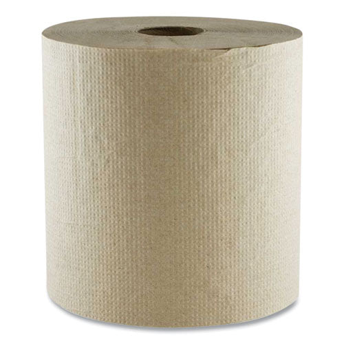 Hard Wound Towel, 1 Ply, 8" X 700 Ft, Kraft, 6/carton