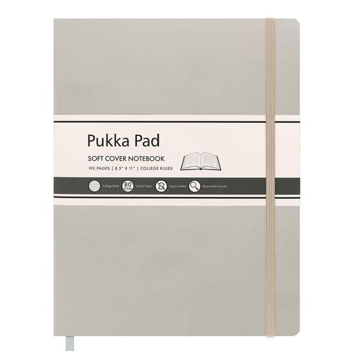 Soft Cover Notebook, College Rule, Pebble Cover, (96) 11 X 8.5 Sheets