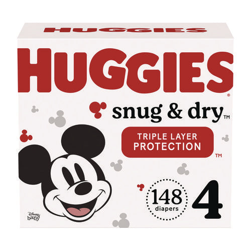 Snug And Dry Diapers, Size 4, 22 Lbs To 37 Lbs, 148/carton