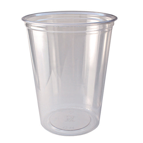 Recycleware Round Deli Container, 32 Oz, 4.6" Diameter X 5.8" H, Clear, Plastic, 500/carton