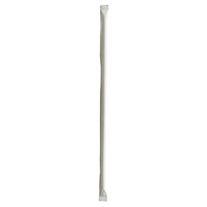 Wrapped Jumbo Straws, 10.25", Polypropylene, Clear, 2,000/carton