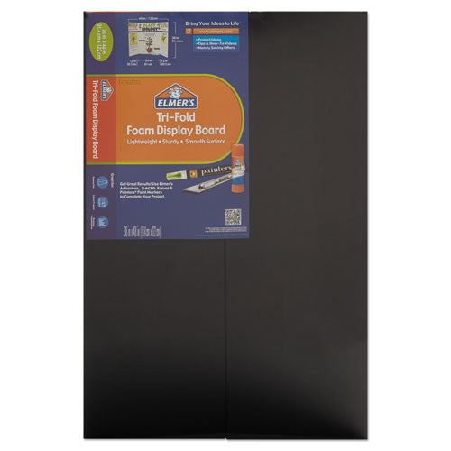 Premium Foam Display Board, Cfc-free Polystyrene, 24 X 36, Black Surface And Core, 12/carton