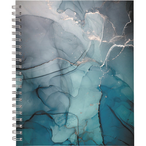 Glacier Weekly/monthly Planner, Glacier Artwork, 11" X 9.25", Blue/gray/silver Cover, 12-month (jan To Dec): 2025