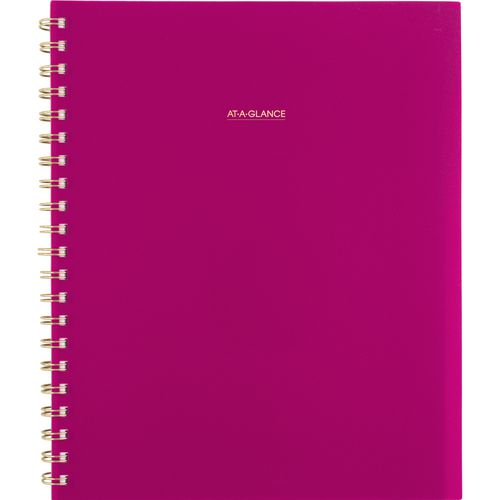 Harmony Weekly/monthly Poly Planner, Weekly: Vertical Format, 11 X 9.38, Purple/gold Cover, 13-month (jan To Jan): 2025-2026