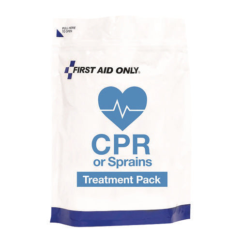 9-piece Cpr And Sprains Treatment Pack, 9 Pieces, Resealable Plastic Bag