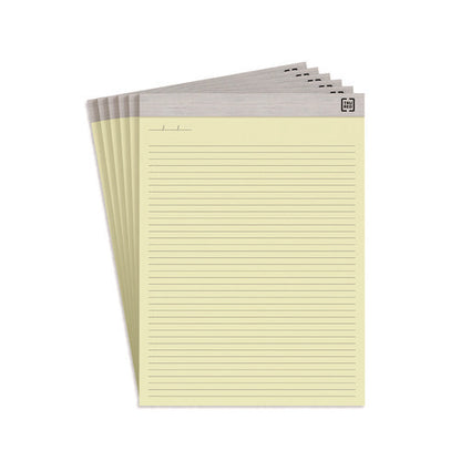 Notepads, Narrow Rule, 50 Canary Yellow 8.5 X 11.75 Sheets, 6/pack