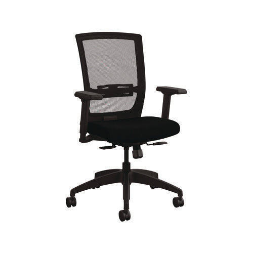 Quip Ergonomic Mesh Back Swivel Task Chair, Supports Up To 300 Lb, Black Seat, Carbon Back, Black Base