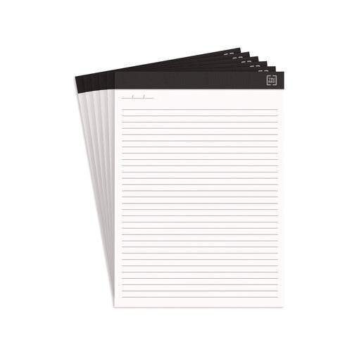 Notepads, Narrow Rule, 50 White 8.5 X 11.75 Sheets, 6/pack