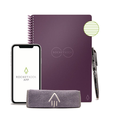 Core Smart Notebook, College Rule, Plum Cover, (38) 8.8 X 6 Sheets