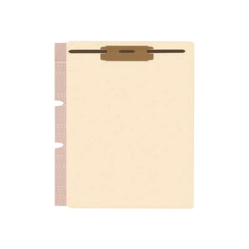 Card Stock Classification Folder Divider, 2 Fasteners, Letter Size, Manila, 100/box