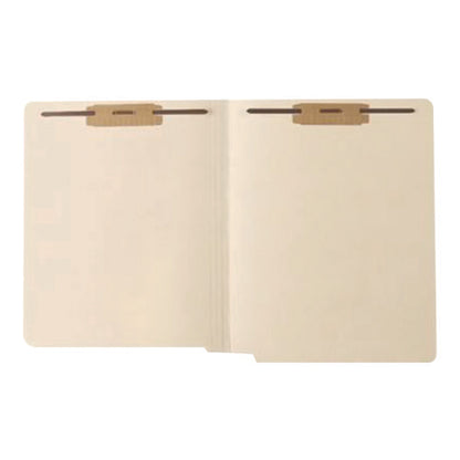 Reinforced End Tab File Folder, 0.75" Expansion, 2 Fasteners, Letter Size, Manila Exterior,  250/carton