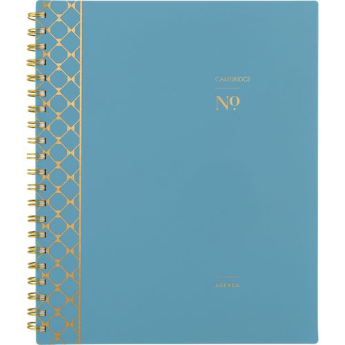 Workstyle Weekly/monthly Planner, Geometric Artwork, 11 X 9.38, Blue/gold Cover, 12-month (jan To Dec): 2025