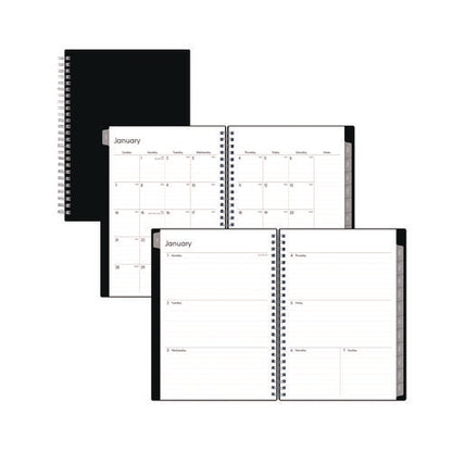 Enterprise Weekly/monthly Notes Planner, 8.63" X 5.88", Black Cover, 12-month (jan To Dec): 2025