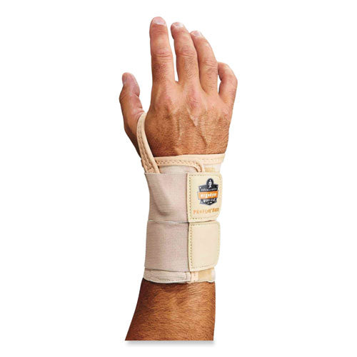 Proflex 4010 Double Strap Wrist Support, Medium, Fits Left Hand, Tan