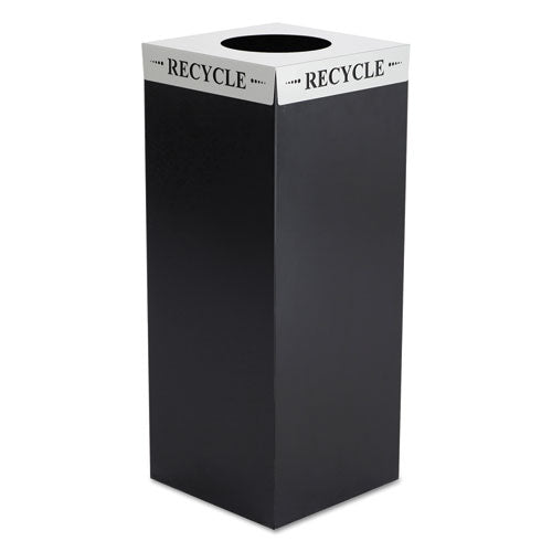 Square-fecta Lid, Recycle, 15.5w X 15.5d X 3h, Silver