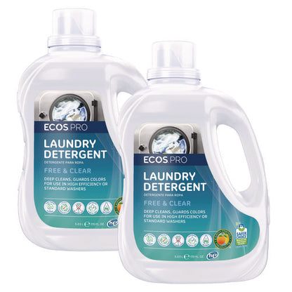 Laundry Detergent Liquid, Free And Clear, 170 Oz Jug, 2/carton